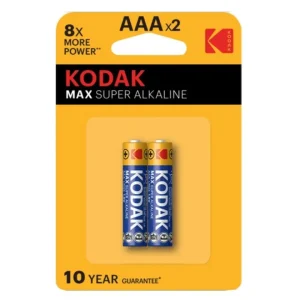 باتری نیم قلمی آلکالاین کداک مدل Kodak Max Super Alkaline پک 2 عددی