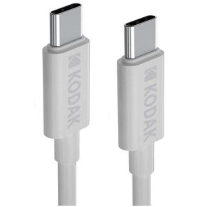 کابل USB-C به USB-C کداک مدل KODAK White طول 1 متر