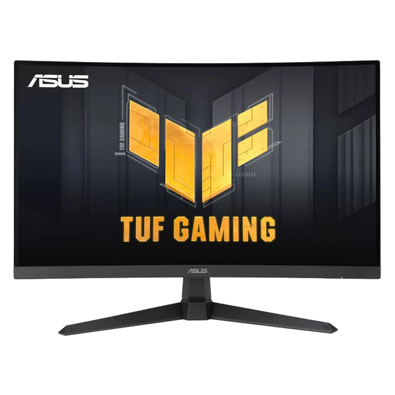 مانیتور خمیده گیمینگ 27 اینچ ایسوس مدل TUF Gaming VG27VQ3B، رزولوشن Full HD، نرخ بروزرسانی 180 هرتز، پنل VA، دارای درگاه ارتباطی HDMI 2.0 ،DisplayPort 1.2 و جک 3.5 میلیمتری صدا