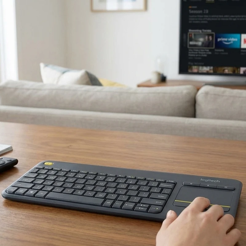 کیبورد بی سیم لاجیتک مدل K400 Plus، سوییچ ممبران، Tenkeyless